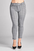 Load image into Gallery viewer, Plus Size Plaid Ponte Pants