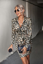 Load image into Gallery viewer, Leopard Half-Zip Mini Dress