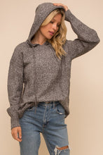 Load image into Gallery viewer, Two-Tone Textured Hoodie Sweater