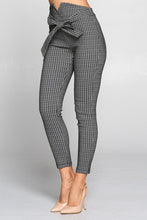 Load image into Gallery viewer, Paper Bag Plaid Bow Pants