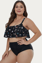 Load image into Gallery viewer, Print Hammock Flounce Bikini Set