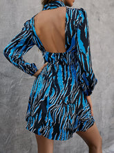 Load image into Gallery viewer, Printed Long Sleeve Mock Neck Mini Dress