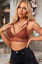 Load image into Gallery viewer, Floral Lace Scalloped Hem Bralette