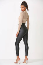 Load image into Gallery viewer, High Waist Faux Leather Leggings
