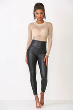 Load image into Gallery viewer, High Waist Faux Leather Leggings