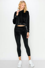 Load image into Gallery viewer, Velour Hoodie Legging Set