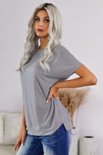 Load image into Gallery viewer, Round Neck Short Sleeve Solid Color Tee