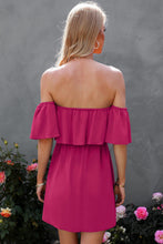 Load image into Gallery viewer, Layered Off-Shoulder Mini Dress