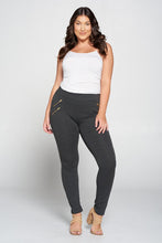 Load image into Gallery viewer, Plus Zipper Pull On Pants