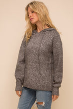 Load image into Gallery viewer, Two-Tone Textured Hoodie Sweater