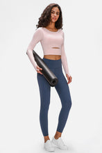 Load image into Gallery viewer, Long Sleeve Cropped Top With Sports Strap