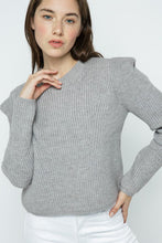 Load image into Gallery viewer, Structured Puff Shoulder Sweater