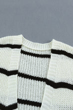 Load image into Gallery viewer, Striped Open Front Rib-Knit Duster Cardigan