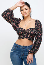 Load image into Gallery viewer, Floral Tie Crop Top