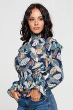 Load image into Gallery viewer, Ruffle Detailed Smocked Top