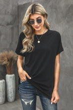 Load image into Gallery viewer, Round Neck Short Sleeve Solid Color Tee