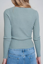 Load image into Gallery viewer, Ribbed Wrap Sweater With V-Neck