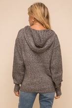 Load image into Gallery viewer, Two-Tone Textured Hoodie Sweater