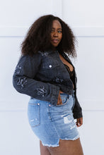 Load image into Gallery viewer, Sweet Generis Star-Crossed Full Size Run Cropped Denim Jacket