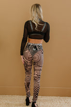 Load image into Gallery viewer, Lace-Up Cropped Top and Printed Leggings Set