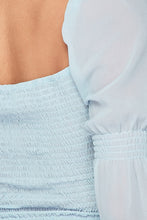 Load image into Gallery viewer, Ruched Bell Sleeve Smocked Top