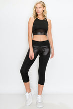 Load image into Gallery viewer, Sheer Mesh Top Capri Set
