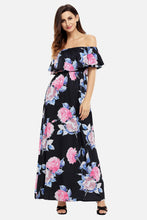 Load image into Gallery viewer, Floral Off Shoulder Maxi Dress