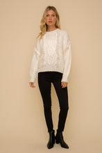 Load image into Gallery viewer, Cable Knit Fringe Detailed Sweater