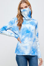 Load image into Gallery viewer, Tie Dye Turtleneck Face Cover Top