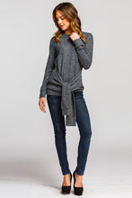 Load image into Gallery viewer, Semi Loose Fit Tie Front Top