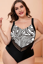 Load image into Gallery viewer, Full Size Two-Tone One-Piece Swimsuit
