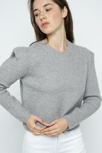Load image into Gallery viewer, Structured Puff Shoulder Sweater