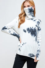 Load image into Gallery viewer, Tie Dye Turtleneck Face Cover Top