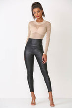Load image into Gallery viewer, High Waist Faux Leather Leggings
