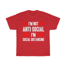 Load image into Gallery viewer, "Not Anti-Social" Heavy Cotton Slogan Tee