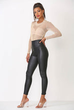 Load image into Gallery viewer, High Waist Faux Leather Leggings