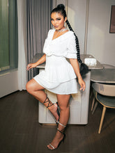 Load image into Gallery viewer, Ruffled Flounce Sleeve Layered Mini Dress
