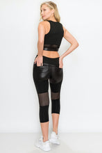 Load image into Gallery viewer, Sheer Mesh Top Capri Set