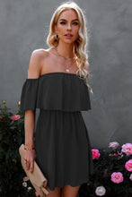 Load image into Gallery viewer, Layered Off-Shoulder Mini Dress