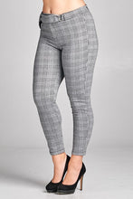 Load image into Gallery viewer, Plus Size Plaid Ponte Pants