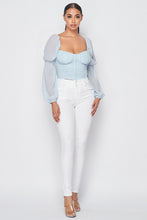 Load image into Gallery viewer, Ruched Bell Sleeve Smocked Top