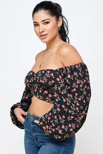Load image into Gallery viewer, Floral Tie Crop Top