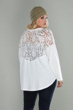 Load image into Gallery viewer, Plus Size Soft Knit Lace Top