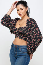 Load image into Gallery viewer, Floral Tie Crop Top