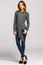 Load image into Gallery viewer, Semi Loose Fit Tie Front Top