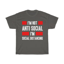 Load image into Gallery viewer, "Not Anti-Social" Heavy Cotton Slogan Tee