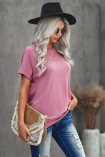 Load image into Gallery viewer, Round Neck Short Sleeve Solid Color Tee