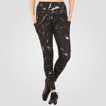 Load image into Gallery viewer, Black Marble Yoga Leggings