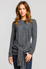 Load image into Gallery viewer, Semi Loose Fit Tie Front Top