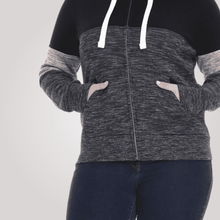 Load image into Gallery viewer, Plus Fleece Zip Up Hoodie